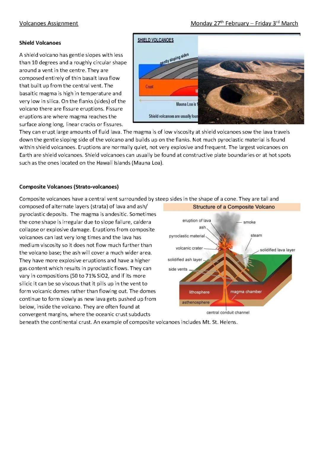 Types of Volcano