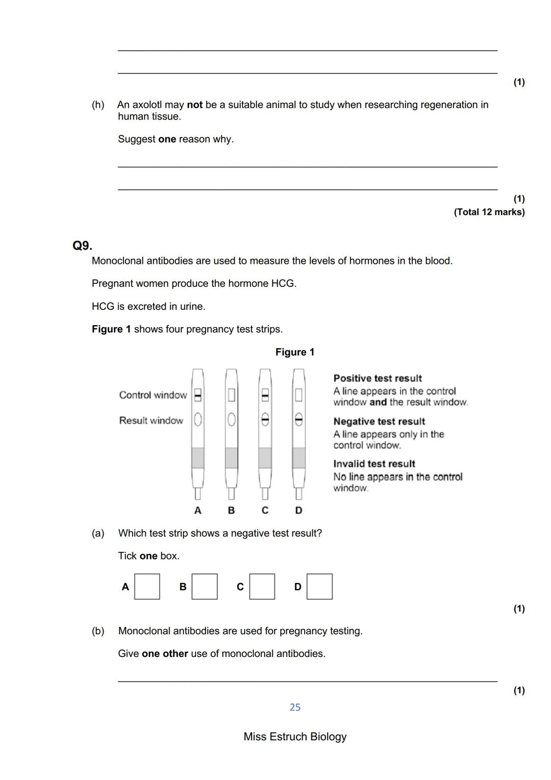 Exams 2022
GCSE Biology Higher Tier Paper 1
156 marks
miss
ESTRUCH
BIOLOGY
1
Miss Estruch Biology Q1.
This question is about cells.
(a) Figu