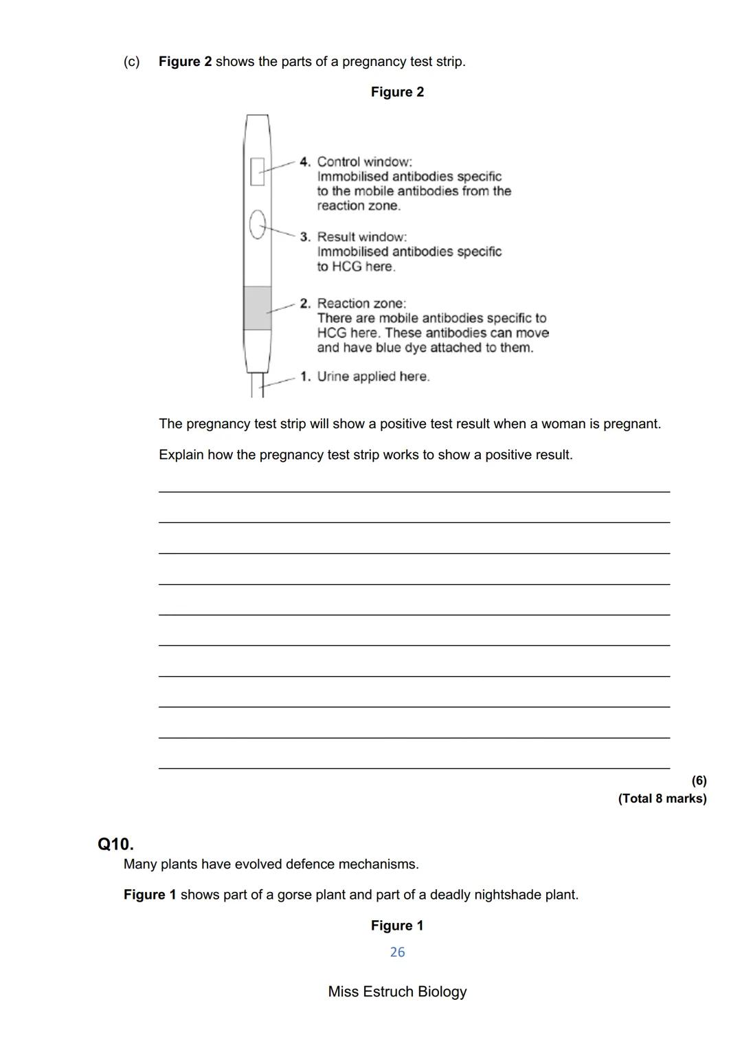 Exams 2022
GCSE Biology Higher Tier Paper 1
156 marks
miss
ESTRUCH
BIOLOGY
1
Miss Estruch Biology Q1.
This question is about cells.
(a) Figu