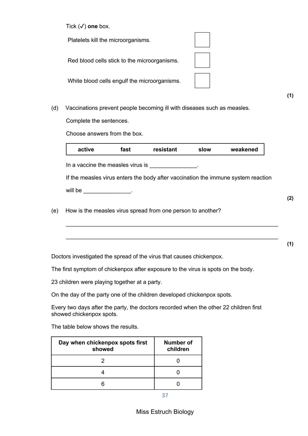 Exams 2022
GCSE Biology Higher Tier Paper 1
156 marks
miss
ESTRUCH
BIOLOGY
1
Miss Estruch Biology Q1.
This question is about cells.
(a) Figu