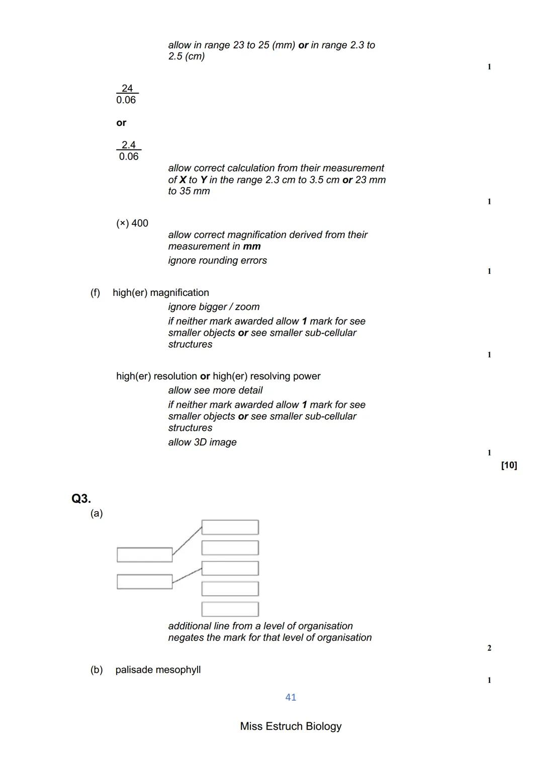 Exams 2022
GCSE Biology Higher Tier Paper 1
156 marks
miss
ESTRUCH
BIOLOGY
1
Miss Estruch Biology Q1.
This question is about cells.
(a) Figu