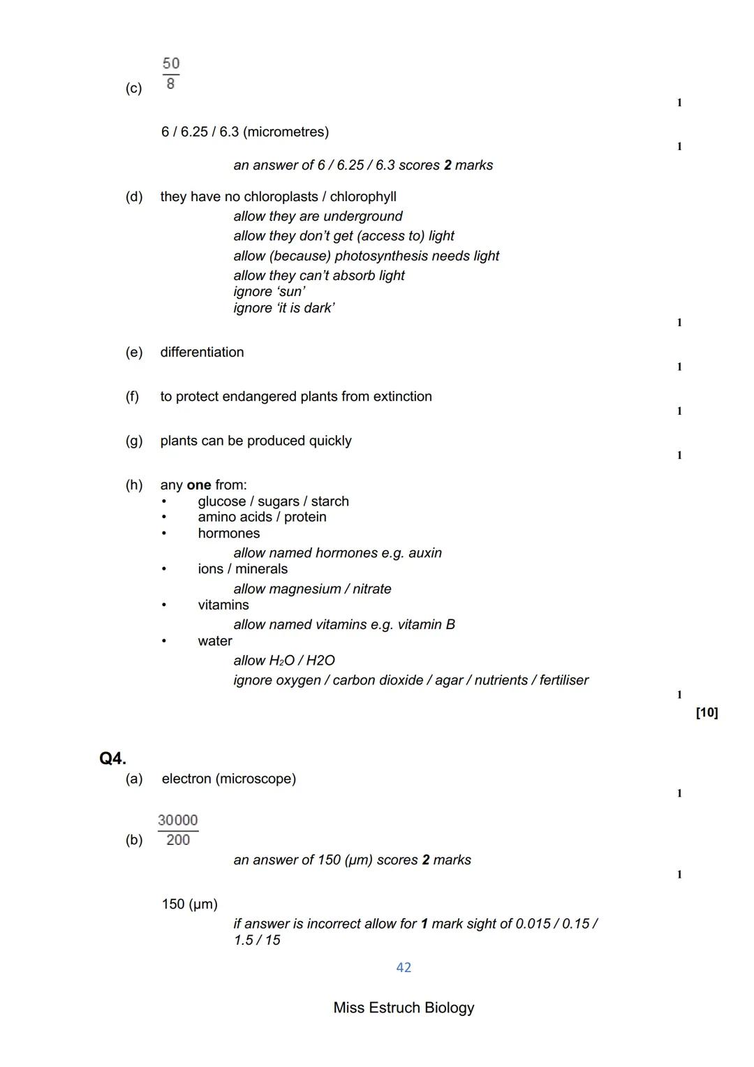 Exams 2022
GCSE Biology Higher Tier Paper 1
156 marks
miss
ESTRUCH
BIOLOGY
1
Miss Estruch Biology Q1.
This question is about cells.
(a) Figu