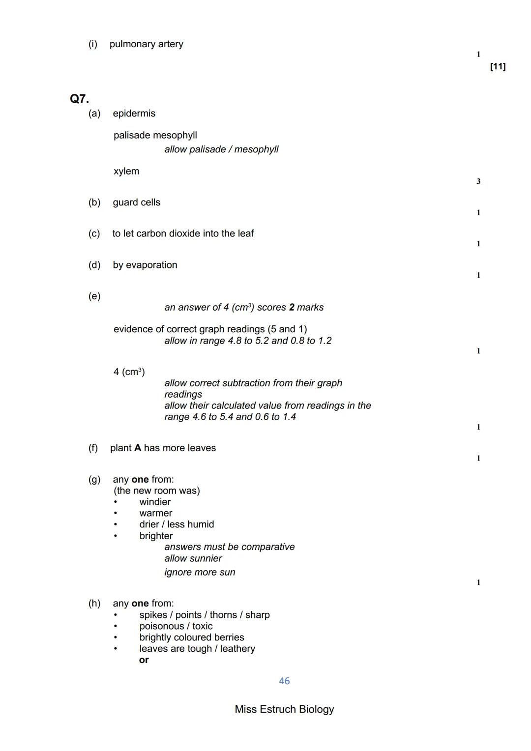 Exams 2022
GCSE Biology Higher Tier Paper 1
156 marks
miss
ESTRUCH
BIOLOGY
1
Miss Estruch Biology Q1.
This question is about cells.
(a) Figu