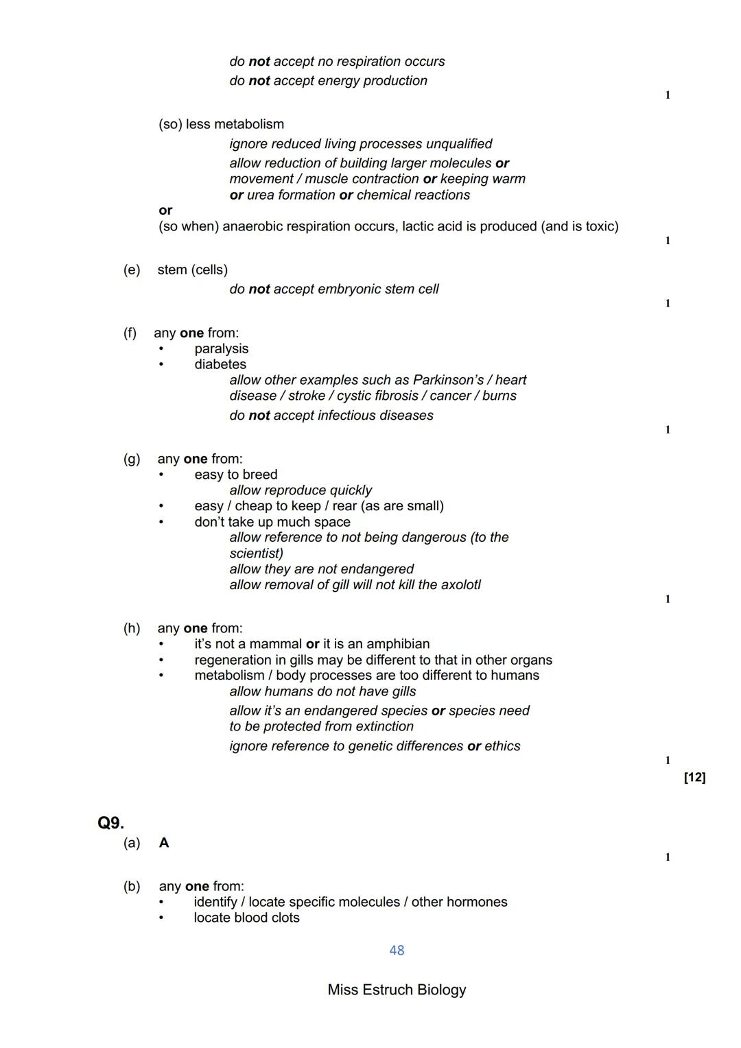 Exams 2022
GCSE Biology Higher Tier Paper 1
156 marks
miss
ESTRUCH
BIOLOGY
1
Miss Estruch Biology Q1.
This question is about cells.
(a) Figu