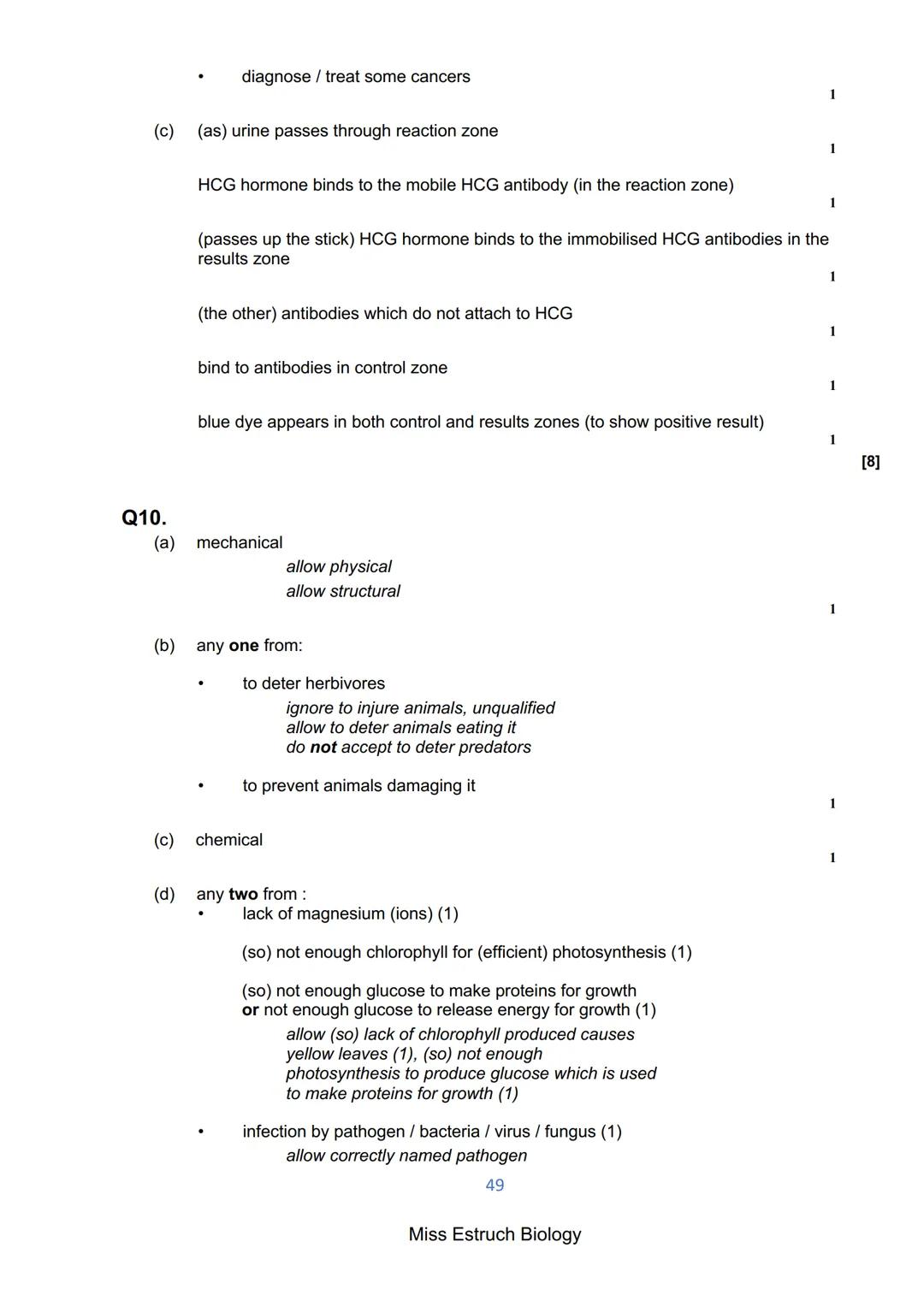 Exams 2022
GCSE Biology Higher Tier Paper 1
156 marks
miss
ESTRUCH
BIOLOGY
1
Miss Estruch Biology Q1.
This question is about cells.
(a) Figu