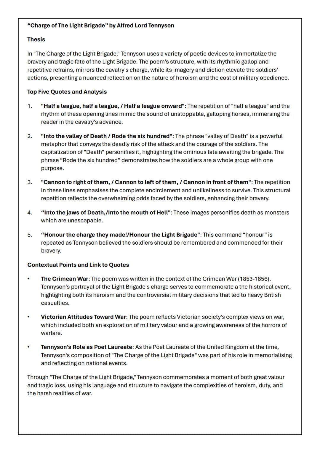English
Literature
Thesis Ideas
and Key Quotes
Power and Conflict
Poetry "Ozymandias" by Percy Bysshe Shelley
Thesis
In "Ozymandias," Shelle