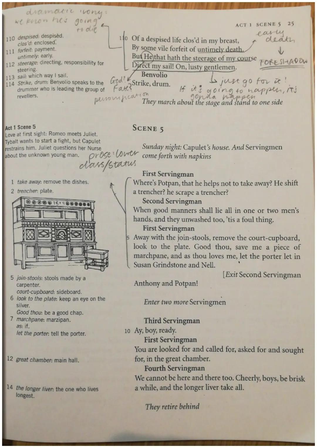 dramatic 'vony.
we know he's going a
to die
ACT 1 SCENE 5 25.
110 despised: despised.
clos'd: enclosed.
110 Of a despised life clos'd in my 