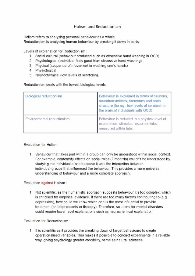Know holism and reductionism - issues and debates  thumbnail