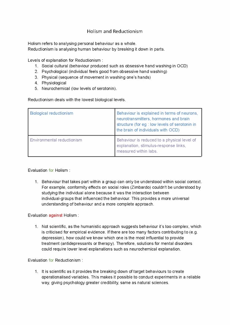 Know holism and reductionism - issues and debates  thumbnail