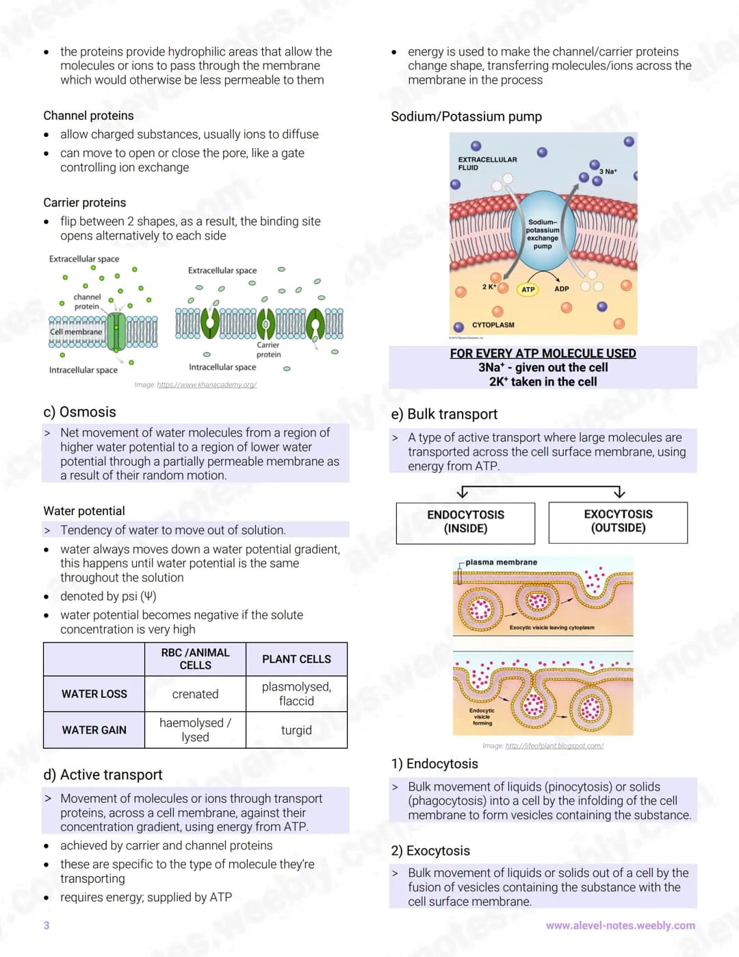 4 Cell Membranes and Transport
4.1 Fluid mosaic membranes
Fluid mosaic model
• 'fluid' refers to the movement of phospholipids while
'mosaic