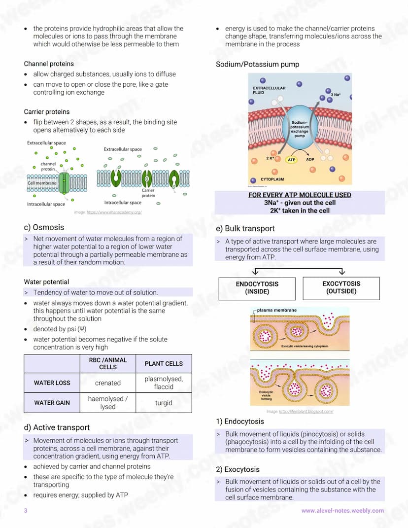 4 Cell Membranes and Transport
4.1 Fluid mosaic membranes
Fluid mosaic model
• 'fluid' refers to the movement of phospholipids while
'mosaic