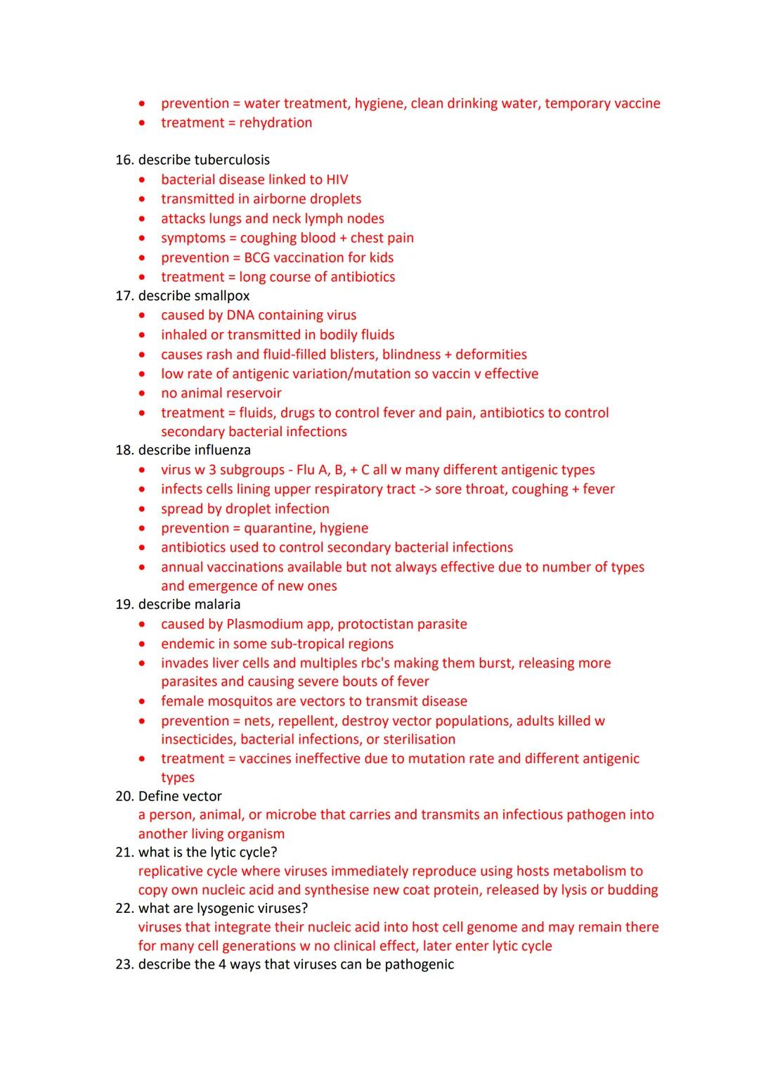 Immunology Revision Questions
1. define pathogenic
an organism that causes damage to its host
2. define infectious
disease that may be trans