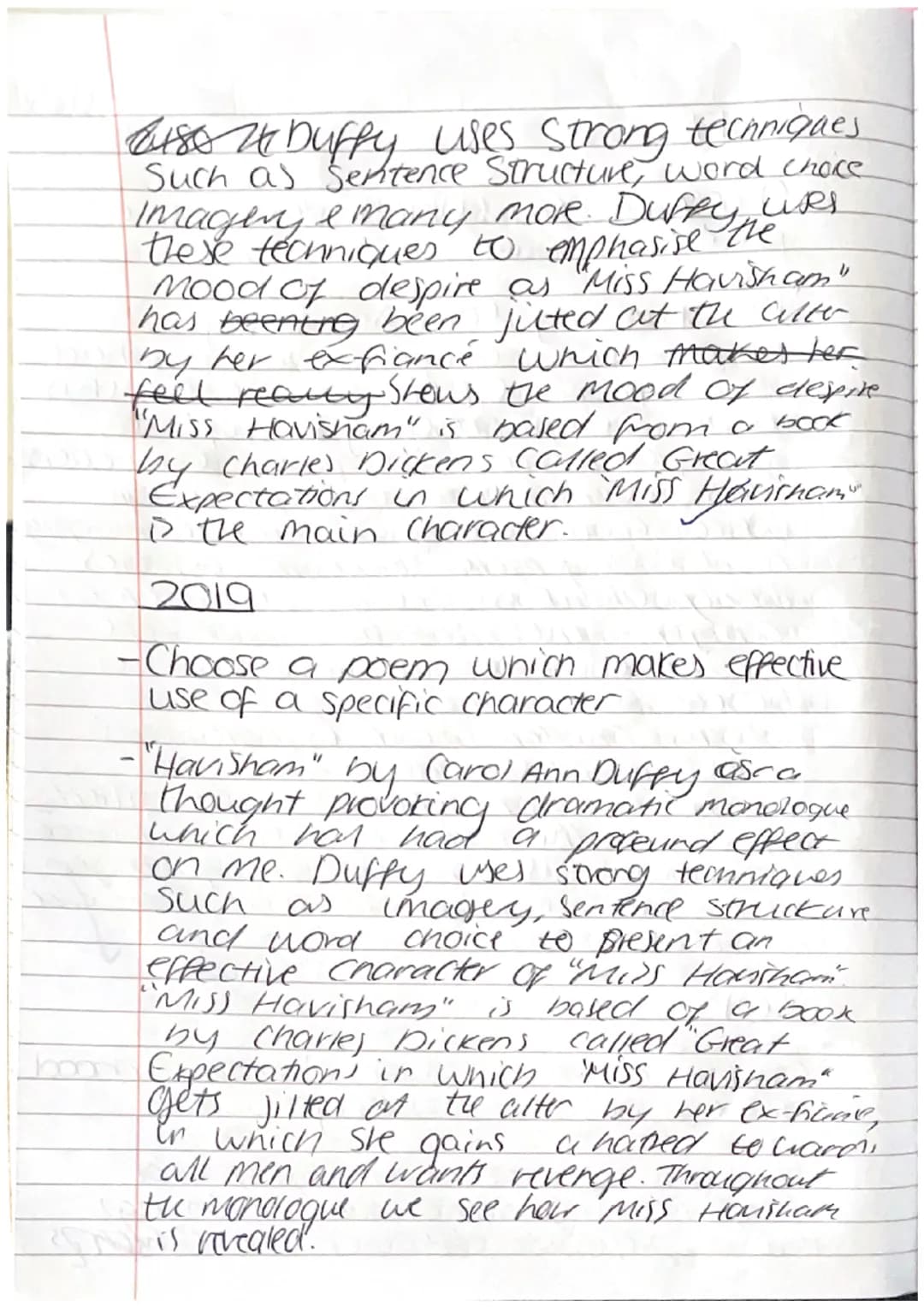 9/3/23 CE Introduction.
T-Title (Havisnam')
A- Author (Carol Ann Duffy)
R-Refer techniques.
T-Task
S-Summery (breif-mention Charels Dikens)
