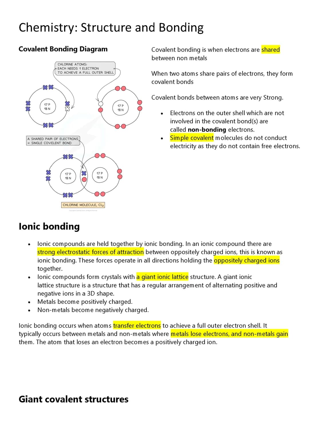 Chemistry: Structure & Bonding
