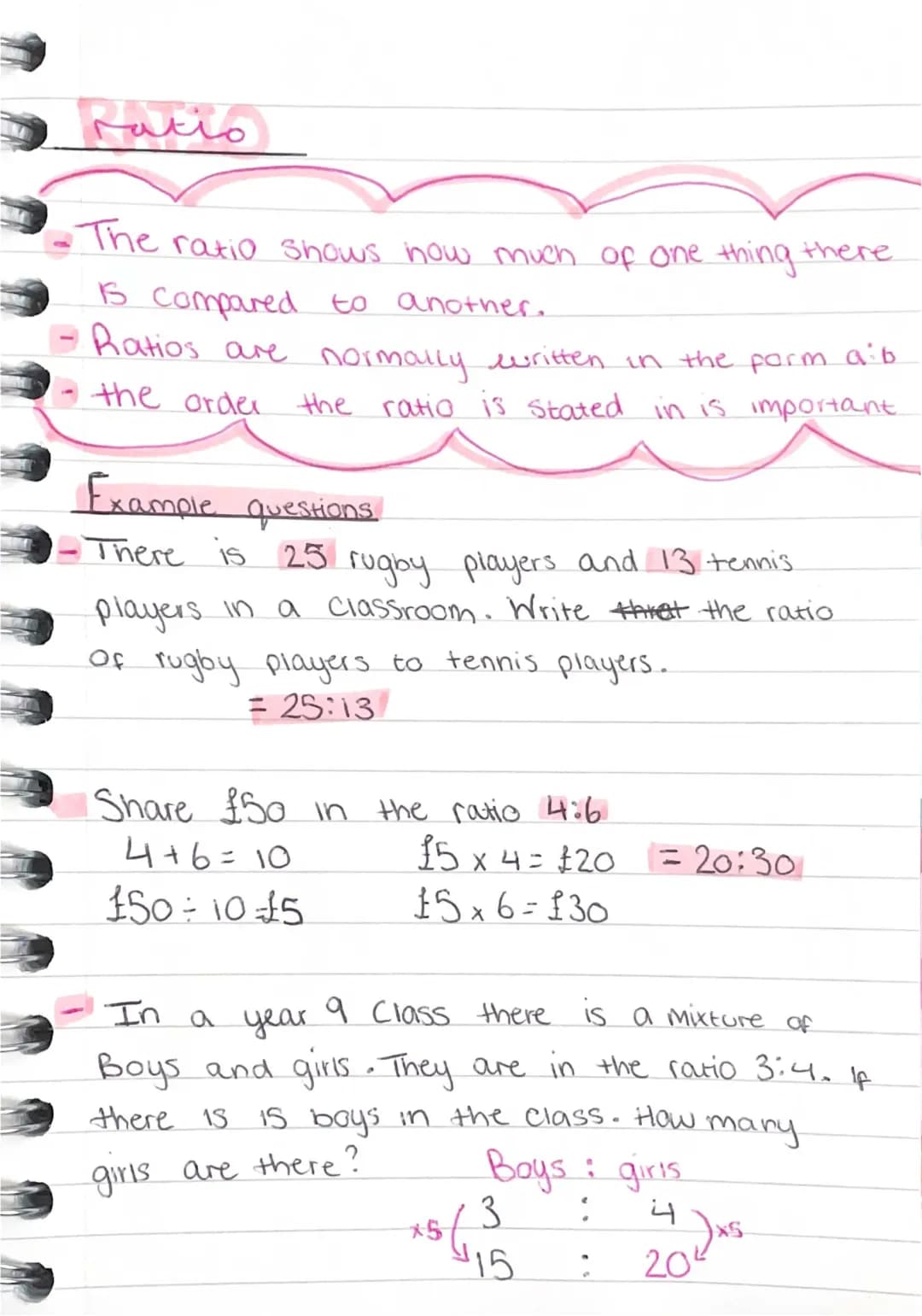 Revision Sheet for Ratio Problems with Answers - KS2 & GCSE