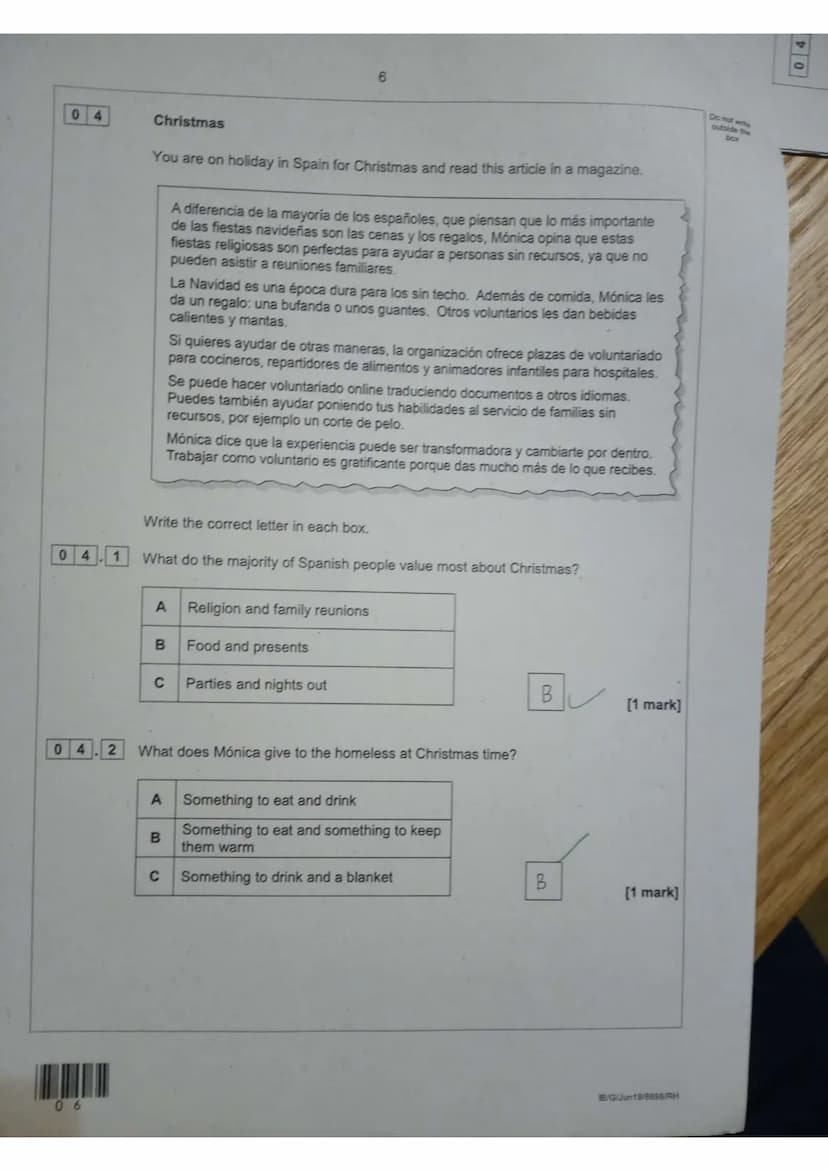 GCSE Spanish
Higher tier
Paper 3 Reading
Time allowed: 1 hour
Materials
You will need no other materials.
Instructions
• Use black ink or bl