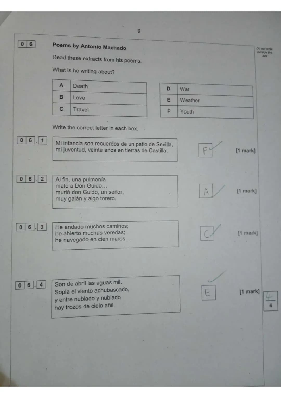 GCSE Spanish
Higher tier
Paper 3 Reading
Time allowed: 1 hour
Materials
You will need no other materials.
Instructions
• Use black ink or bl