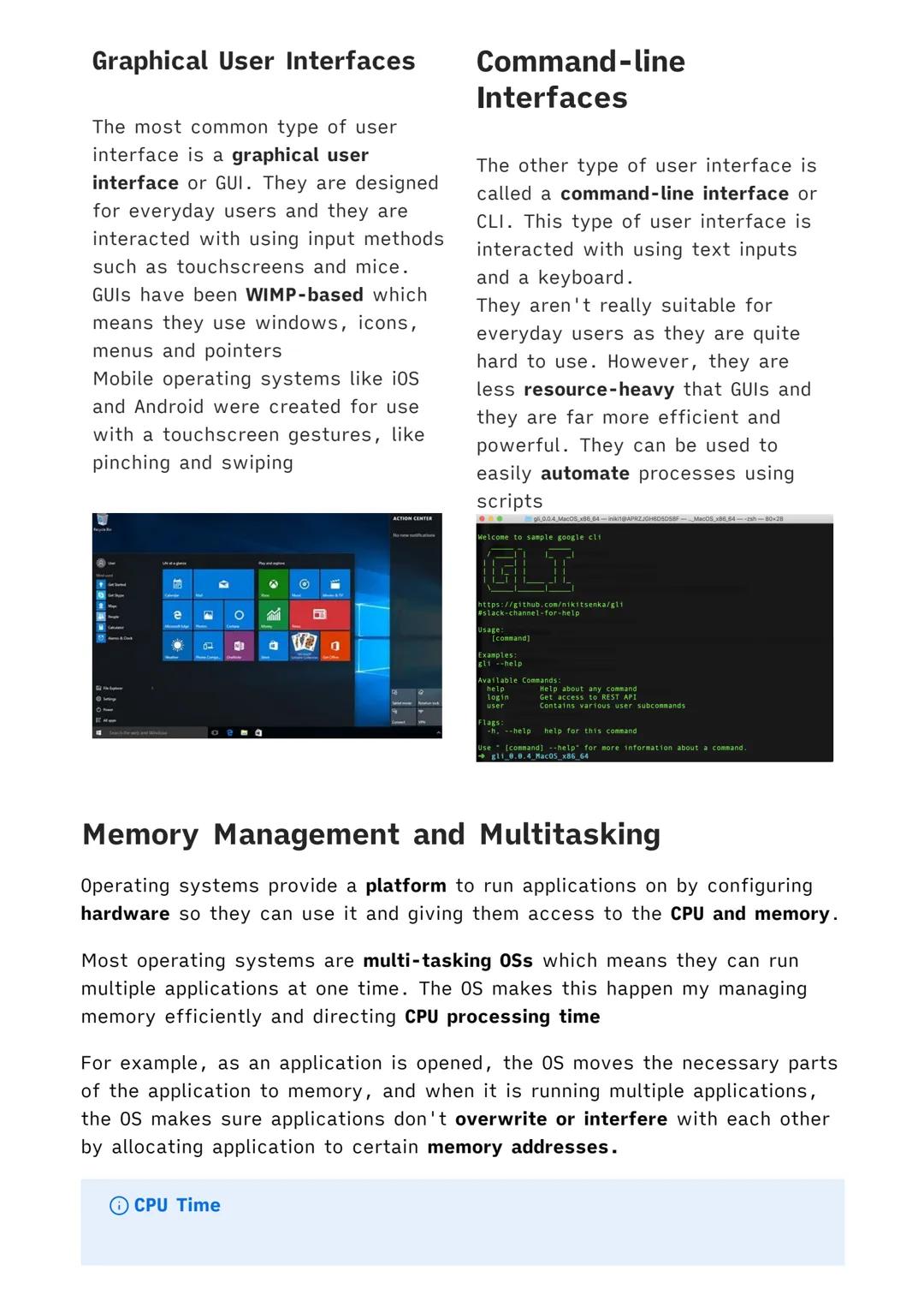 # 1.5.1 Operating Systems

| Computing MOC

An operating system is what manages and controls a computer and what
allows software to run. The