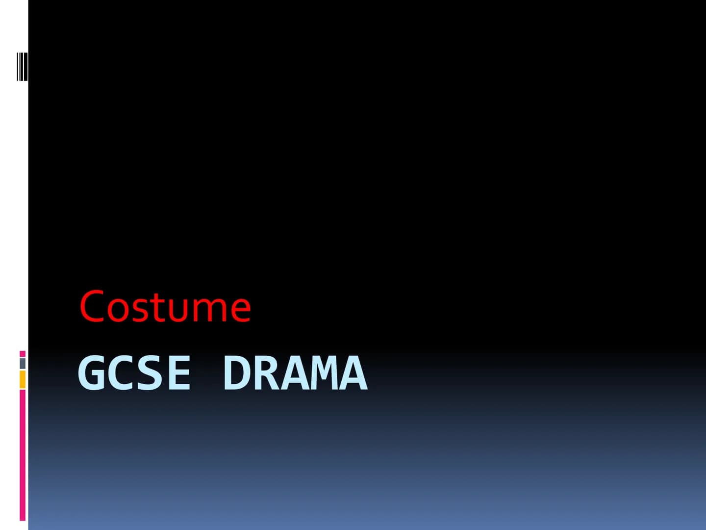 Costume
GCSE DRAMA Abigail Williams
☐
☐
☐
1692 The play is set in the Puritan era in
—
Salem Massachusetts
Abigail Williams is 17 and the ni