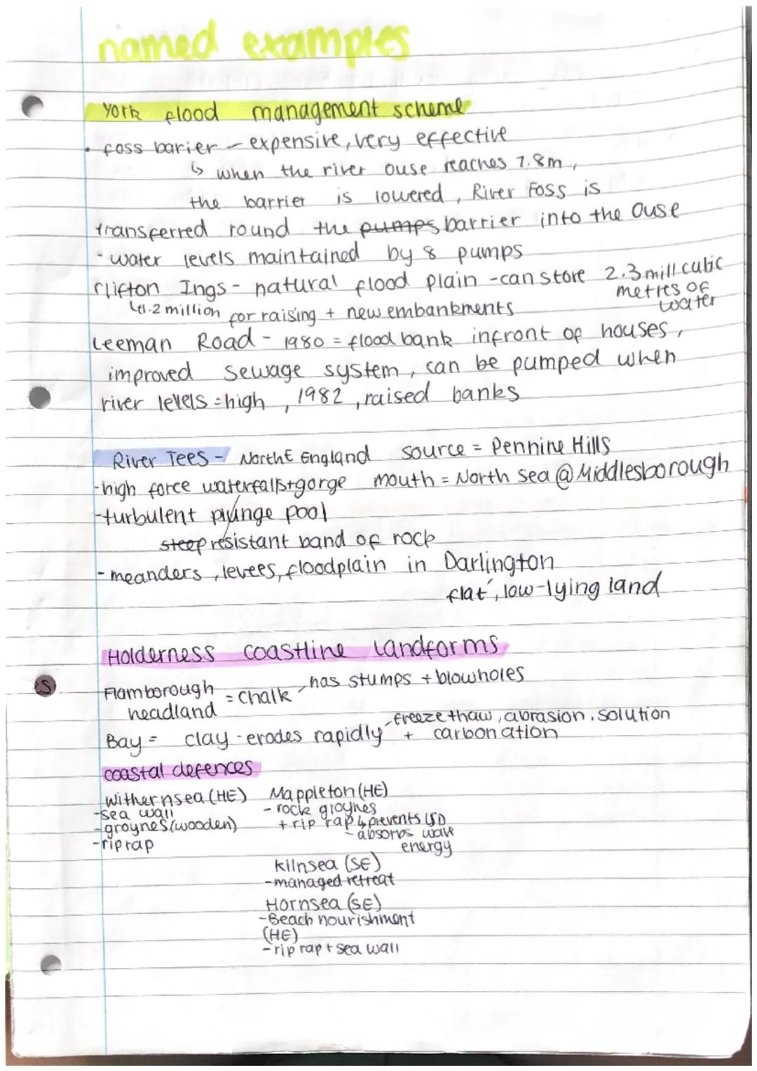 1 Primary
uk physical landscapes
flooding river discharge (volume of water in a river,
at a given place + time)
velocity
rainfall
causes of
