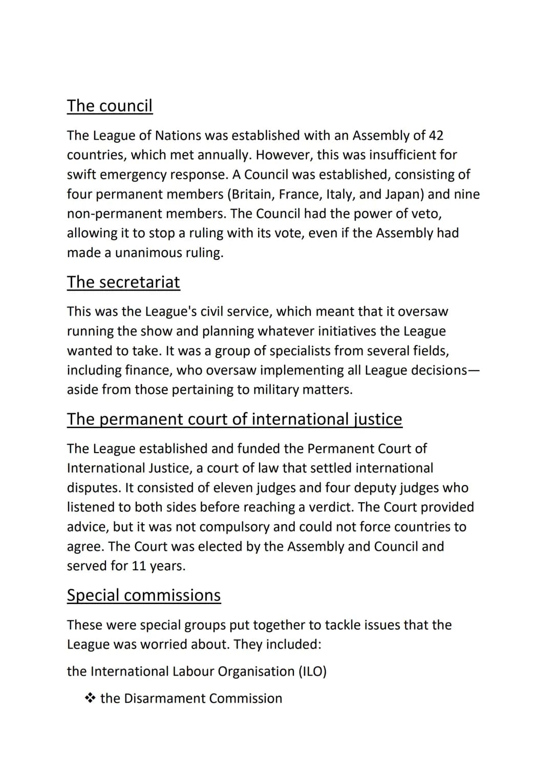 Conflict and Tension - part 2
League of Nation
Woodrow Wilson had the idea of a "World Parliament" to
promote world peace by encouraging dis