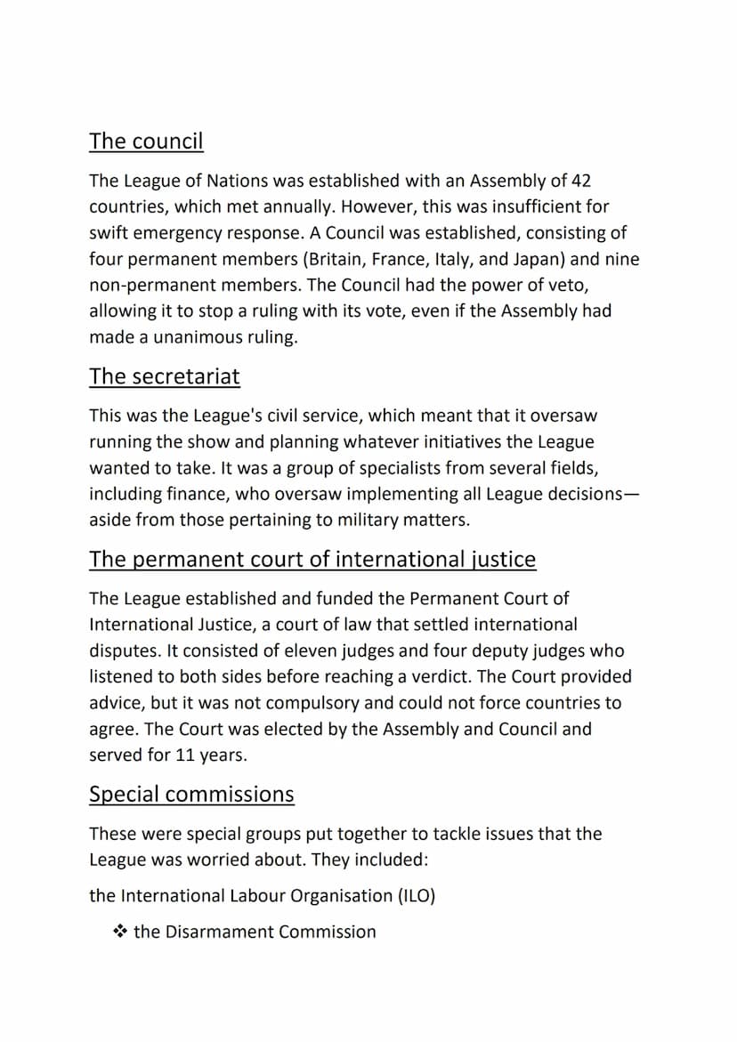 Conflict and Tension - part 2
League of Nation
Woodrow Wilson had the idea of a "World Parliament" to
promote world peace by encouraging dis