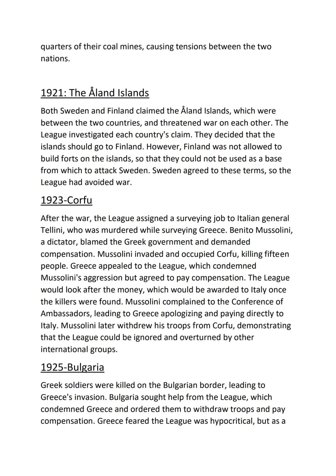 Conflict and Tension - part 2
League of Nation
Woodrow Wilson had the idea of a "World Parliament" to
promote world peace by encouraging dis