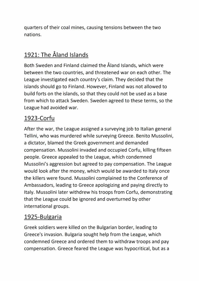 Conflict and Tension - part 2
League of Nation
Woodrow Wilson had the idea of a "World Parliament" to
promote world peace by encouraging dis