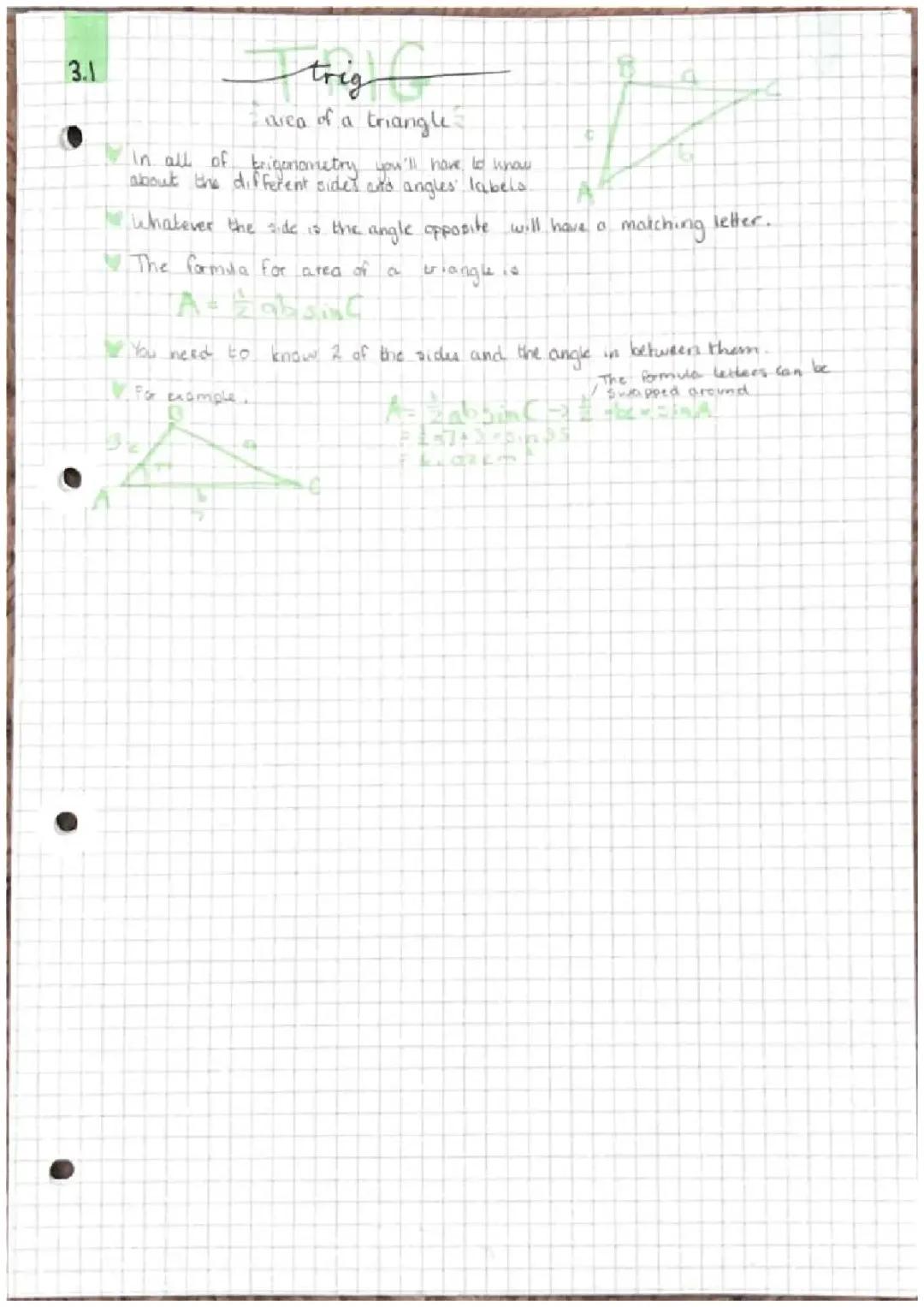 Nat 5 Maths Part 2: Trig Formulas, Sine and Cosine Rule, Reverse Percentages