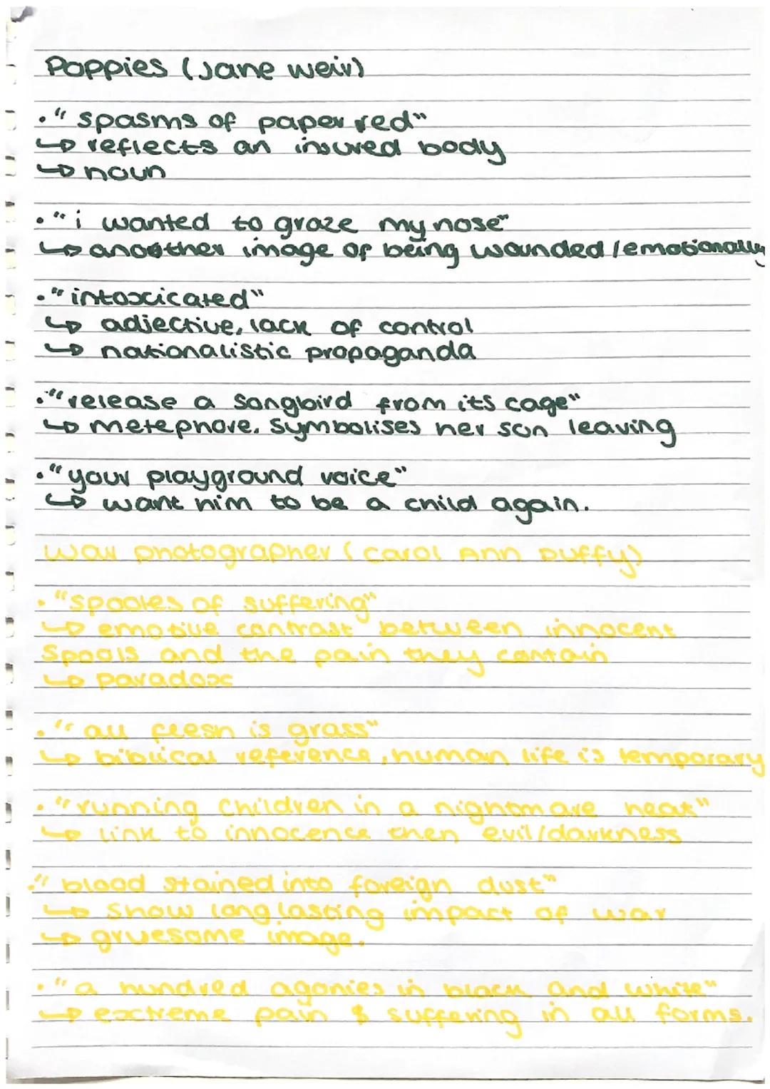 London (William Blake)
*   "marks of weakness, marks of woe"
    emphasises the sadness/misery.
Lo emotive language, semantic field of
unhap