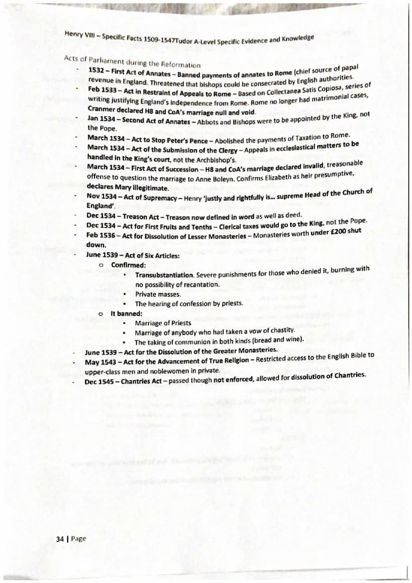 Henry Vill-Specific Facts 1509-1547Tudor A-Level Specific Evidence and Knowledge
29 Page
Henry VIII:
1509-1547 Henry VIII -Specific Facts 15