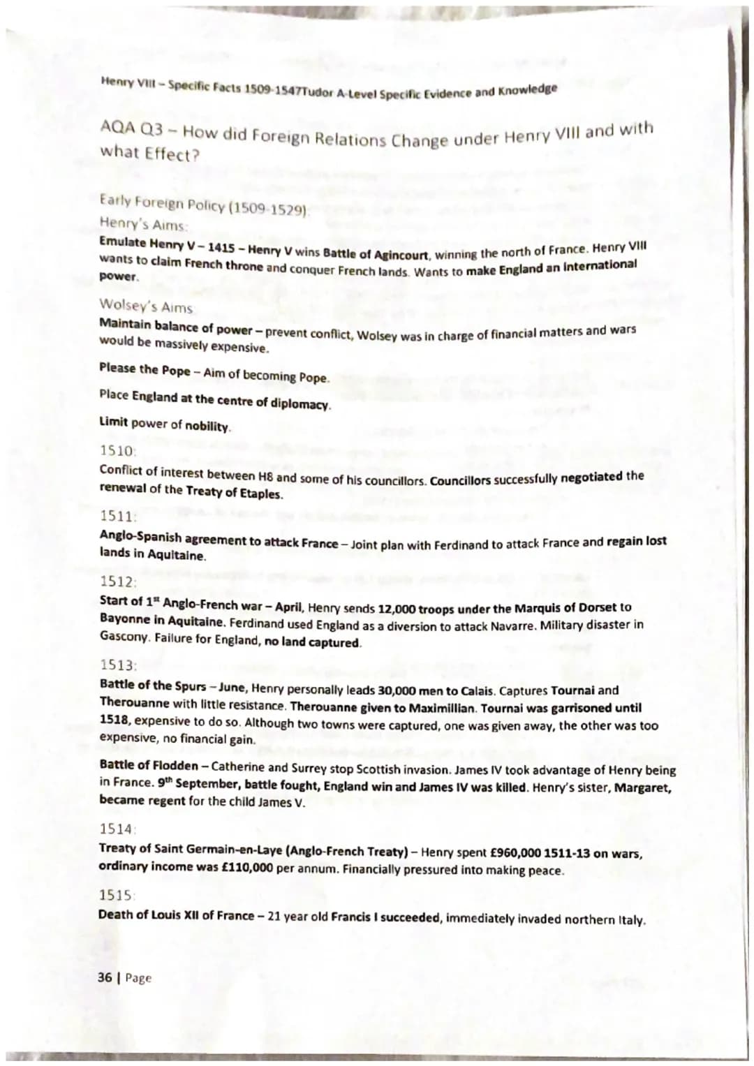 Henry Vill-Specific Facts 1509-1547Tudor A-Level Specific Evidence and Knowledge
29 Page
Henry VIII:
1509-1547 Henry VIII -Specific Facts 15