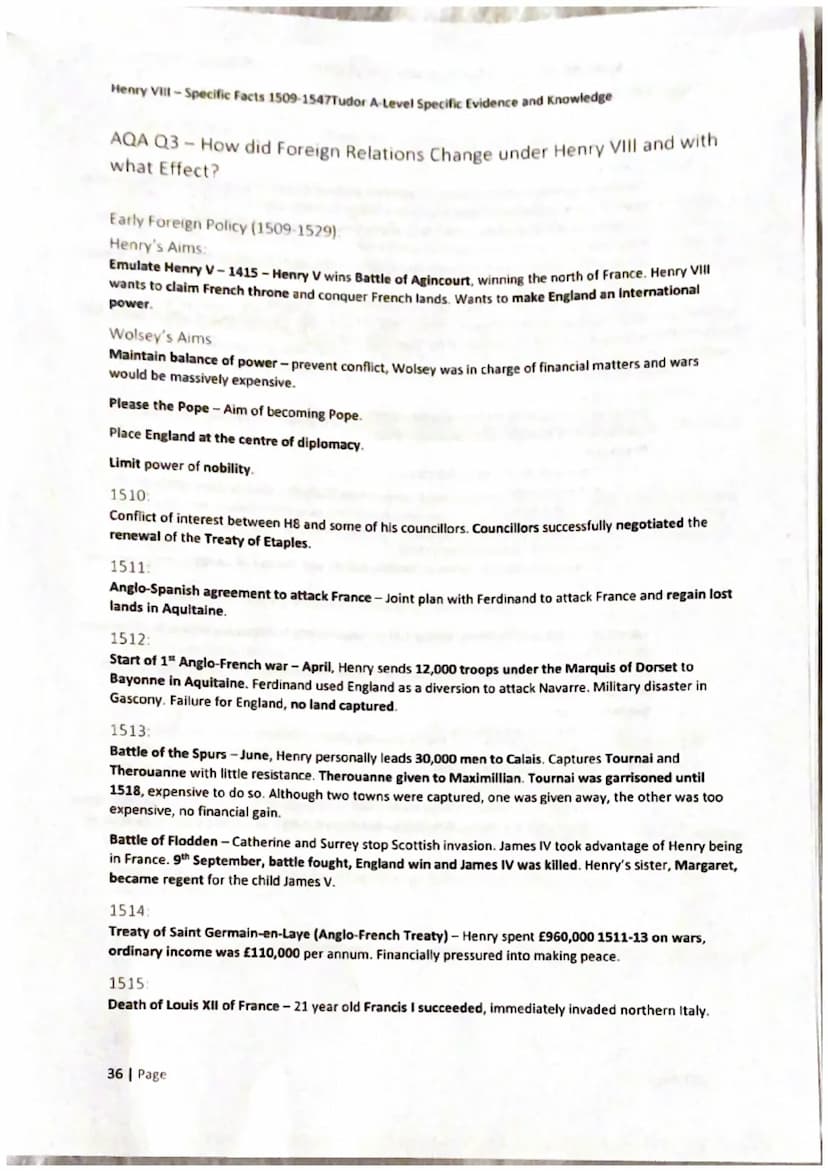Henry Vill-Specific Facts 1509-1547Tudor A-Level Specific Evidence and Knowledge
29 Page
Henry VIII:
1509-1547 Henry VIII -Specific Facts 15