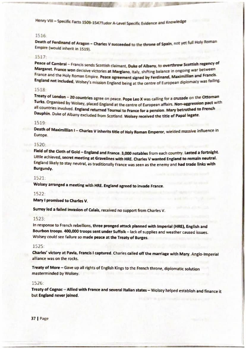 Henry Vill-Specific Facts 1509-1547Tudor A-Level Specific Evidence and Knowledge
29 Page
Henry VIII:
1509-1547 Henry VIII -Specific Facts 15