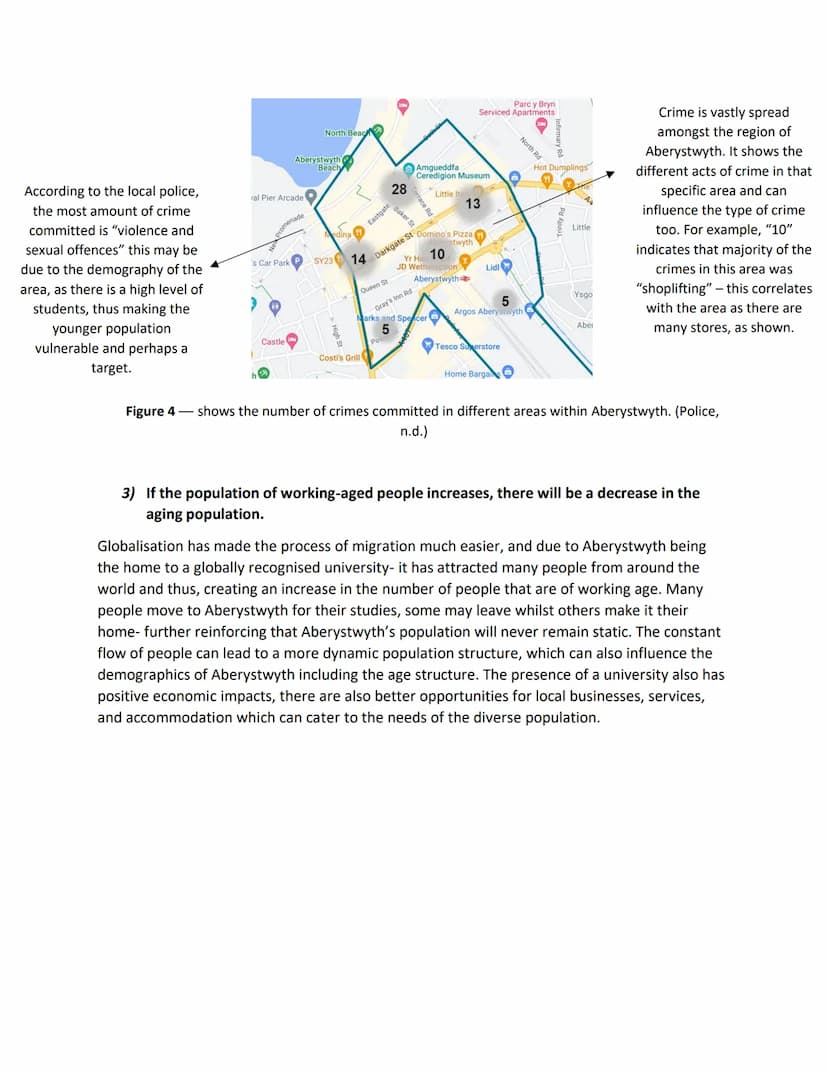 To what extent does a changing population affect
a sense of place?
By Ashfia Ali List of Figures
Figure 1 - a map of Aberystwyth, Ceredigion