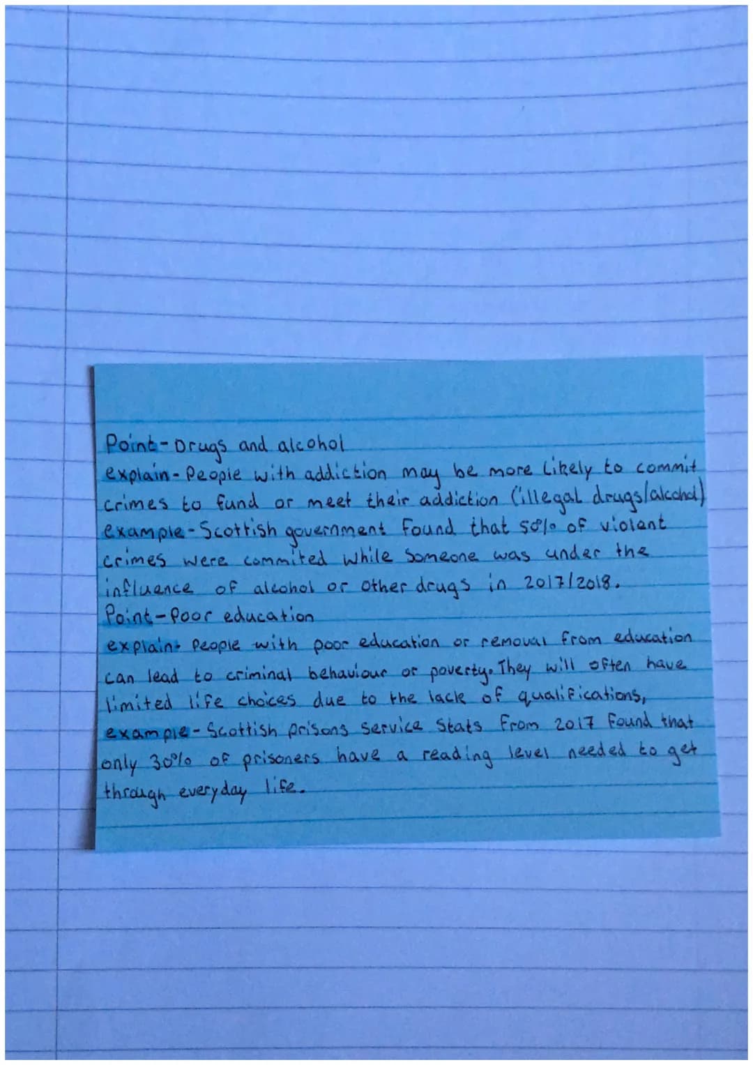 Lesson 1: Types and categories of crime.
Success criteria - Describe, in detail, the ways that.
Crime is categorised in Scotland. (4)
The Sc