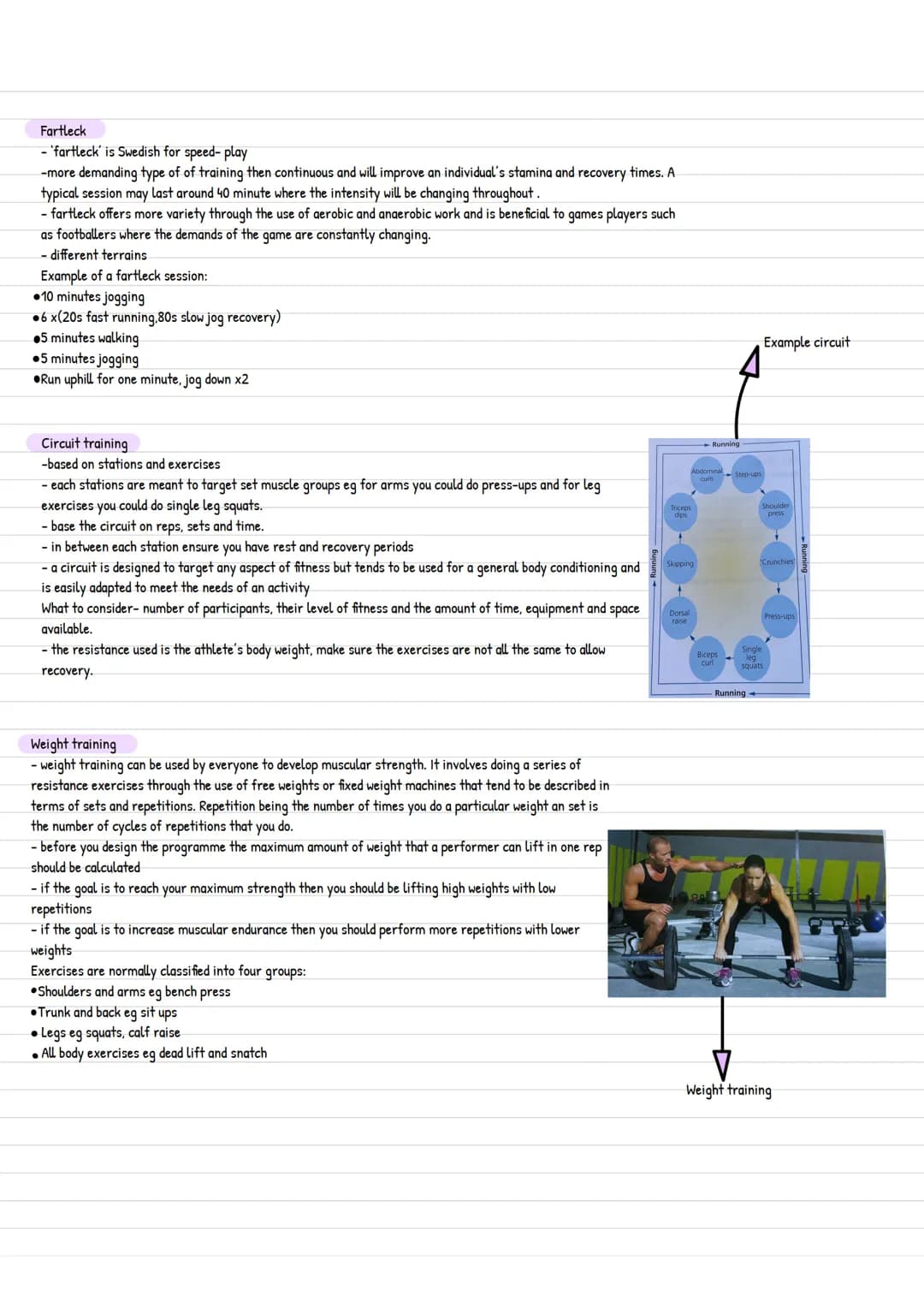 Training methods 