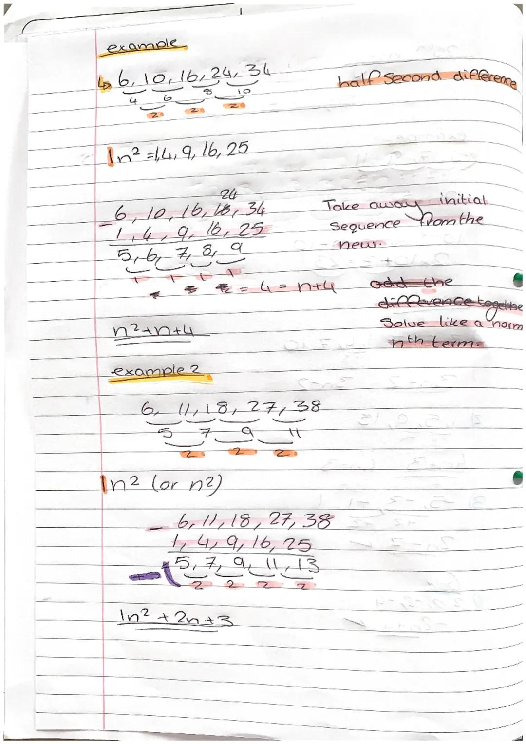 th
may
example
75, 7, 9, 11
+2
+2+2
2n+3
Silver
to the term = n=10
2x10+3=23
Sequences revision
3/5,7 1, 4, 7, 10
+3
3n+2 3n-2
2) 1, 5, 9, 1