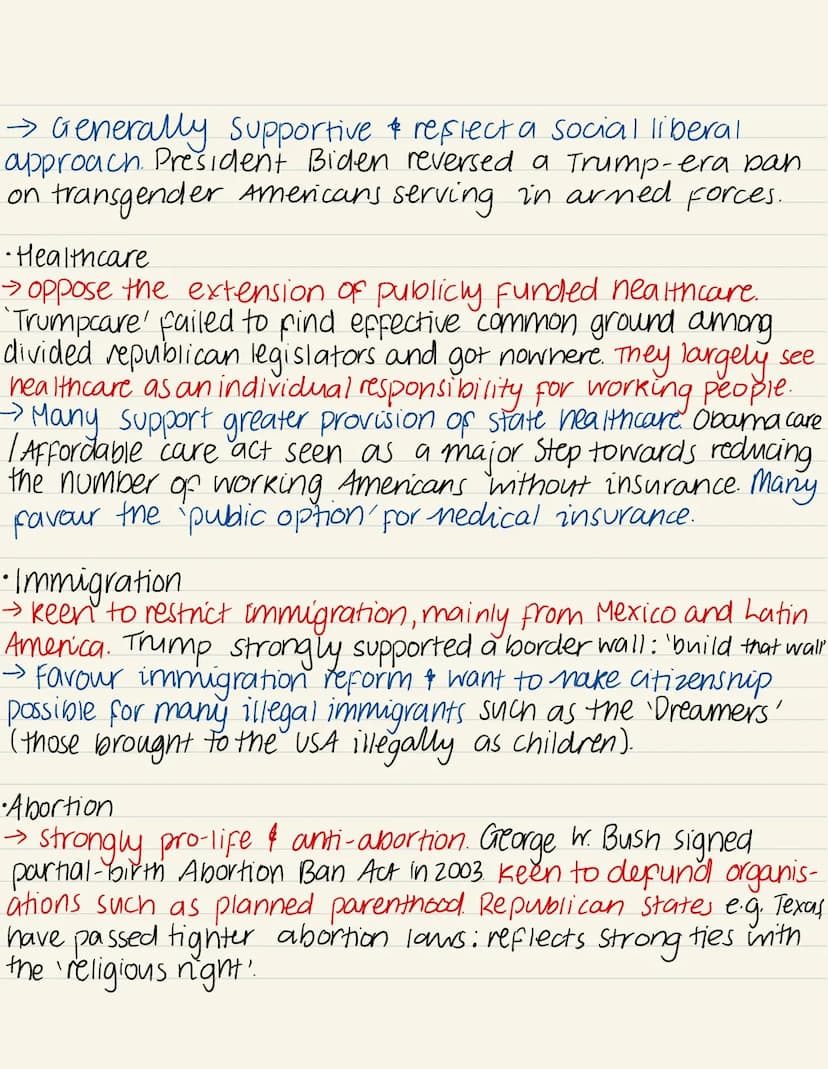 Political Parties
Republican
Democrat
Policy differences:
• Taxes.
→ Support cutting taxes of wealthy / corporations as
a way of generating 