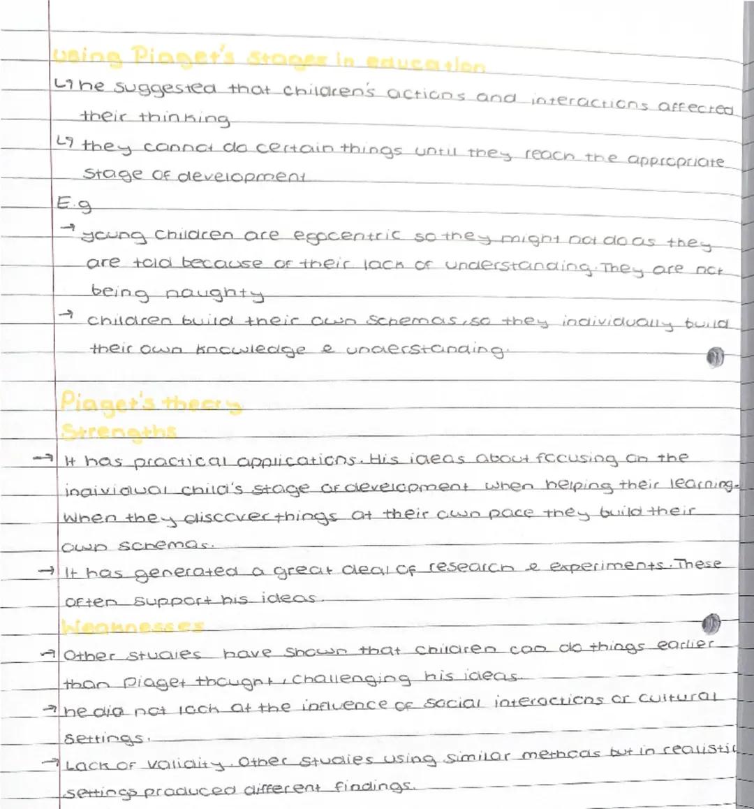 # Development

Piaget's stages of development

## Sensorimotor Stage -(0-2 years)

- they use their senses and movements to learn the world 