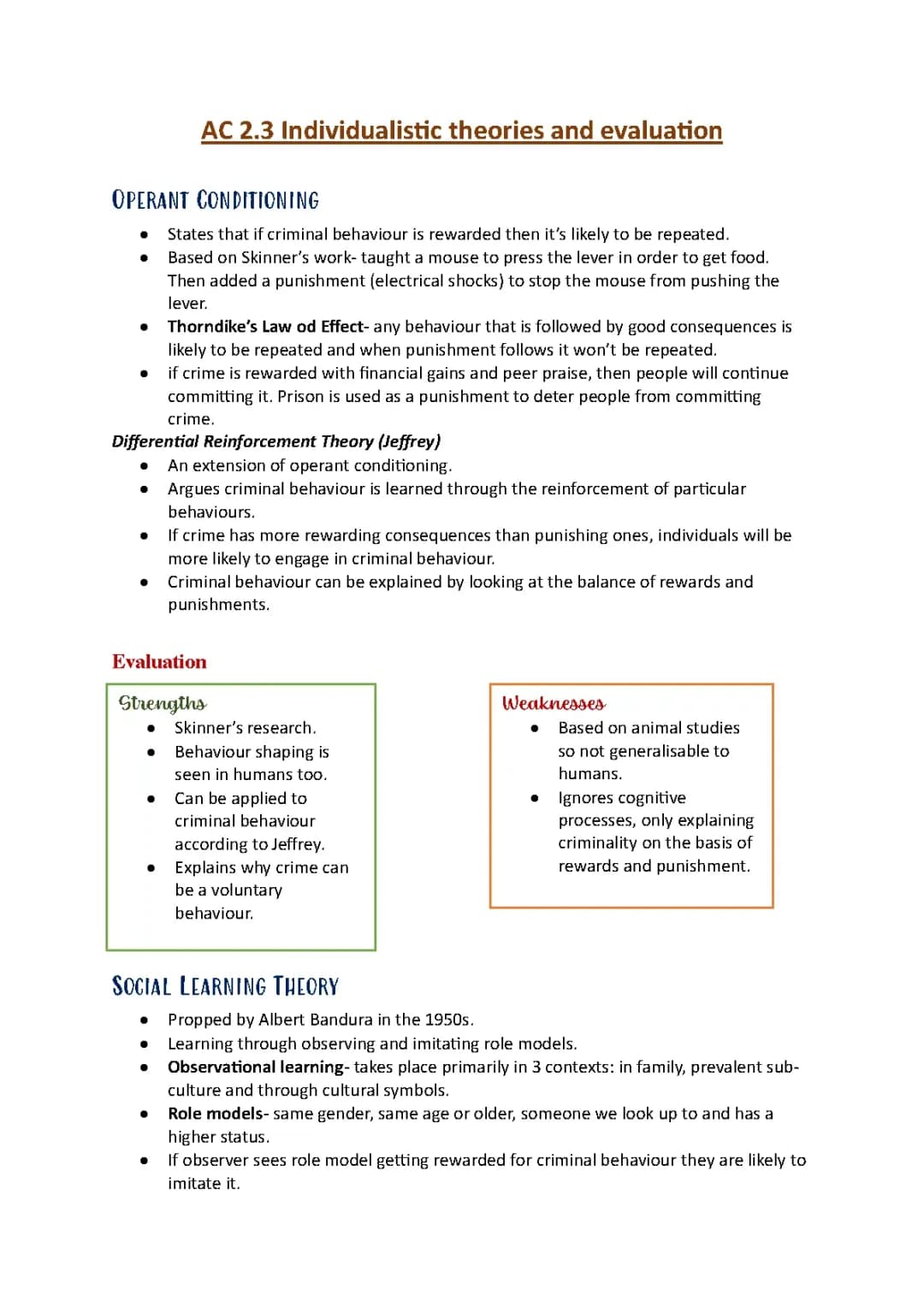 AC2.2 Individualistic Theories 