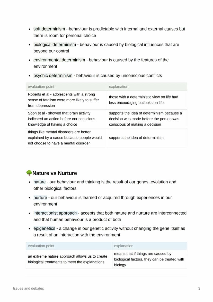 Issues and debates
Gender bias
• alpha bias - the over exaggeration of differences between men and women
• beta bias - ignoring or minimisin