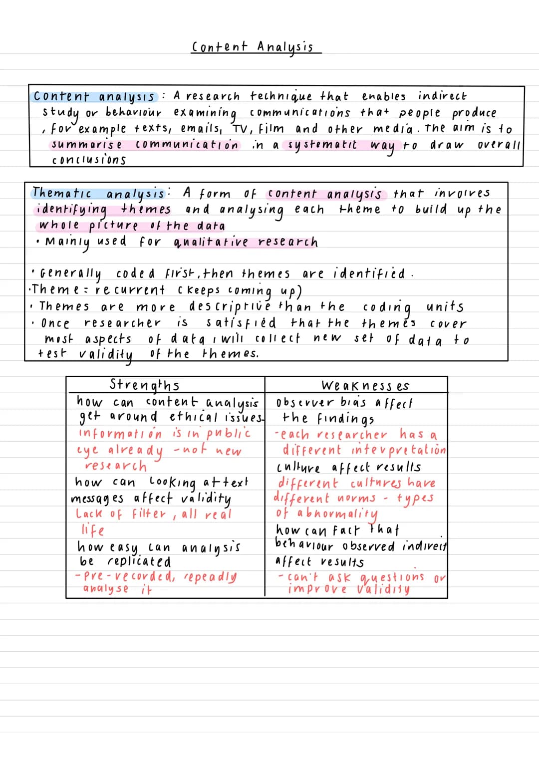 Content Analysis
Content analysis: A research technique that enables indirect
or behaviour examining communications that people produce
stud