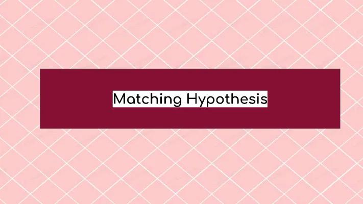 Know Matching Hypothesis thumbnail