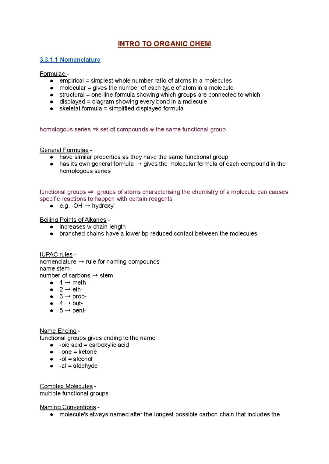 INTRO TO ORGANIC CHEM | AQA AS Organic Chemistry