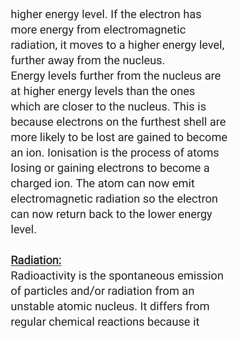 Paper 1:
Atomic structure and Radioactivity:
Atomic particles:
A proton has a positive charge with a
mass of 1.
A neutron is neutral so has 