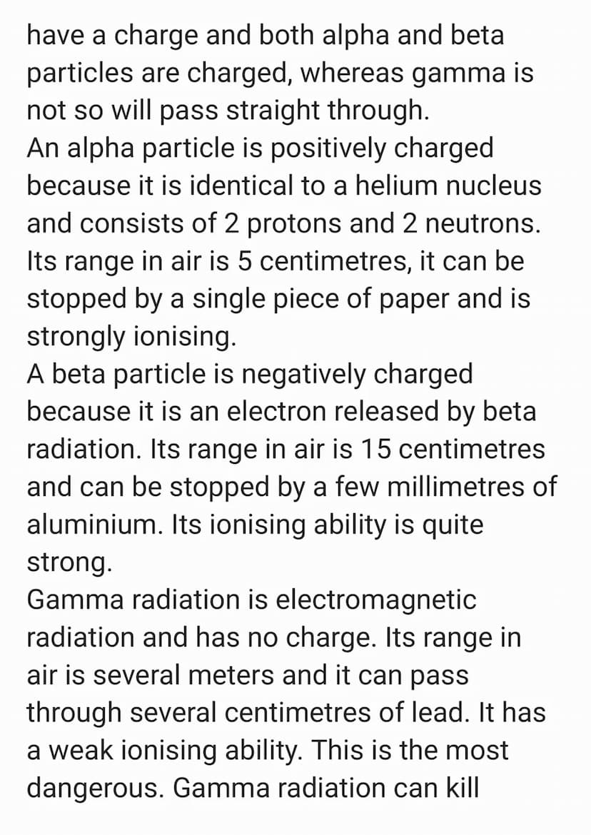 Paper 1:
Atomic structure and Radioactivity:
Atomic particles:
A proton has a positive charge with a
mass of 1.
A neutron is neutral so has 