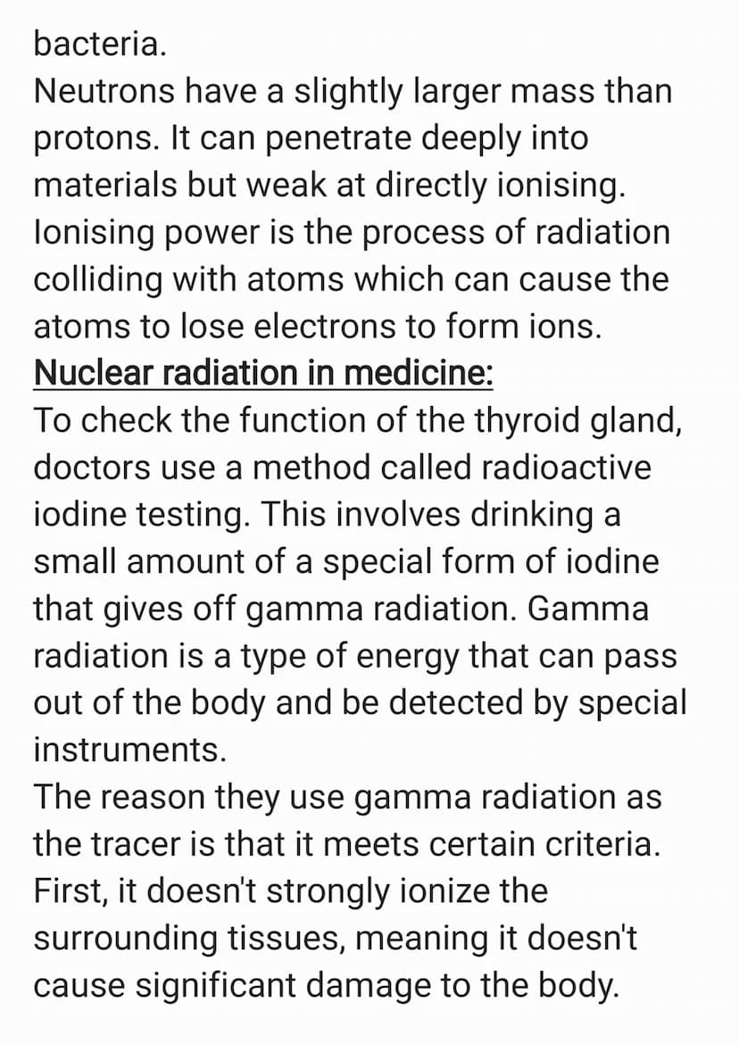 Paper 1:
Atomic structure and Radioactivity:
Atomic particles:
A proton has a positive charge with a
mass of 1.
A neutron is neutral so has 