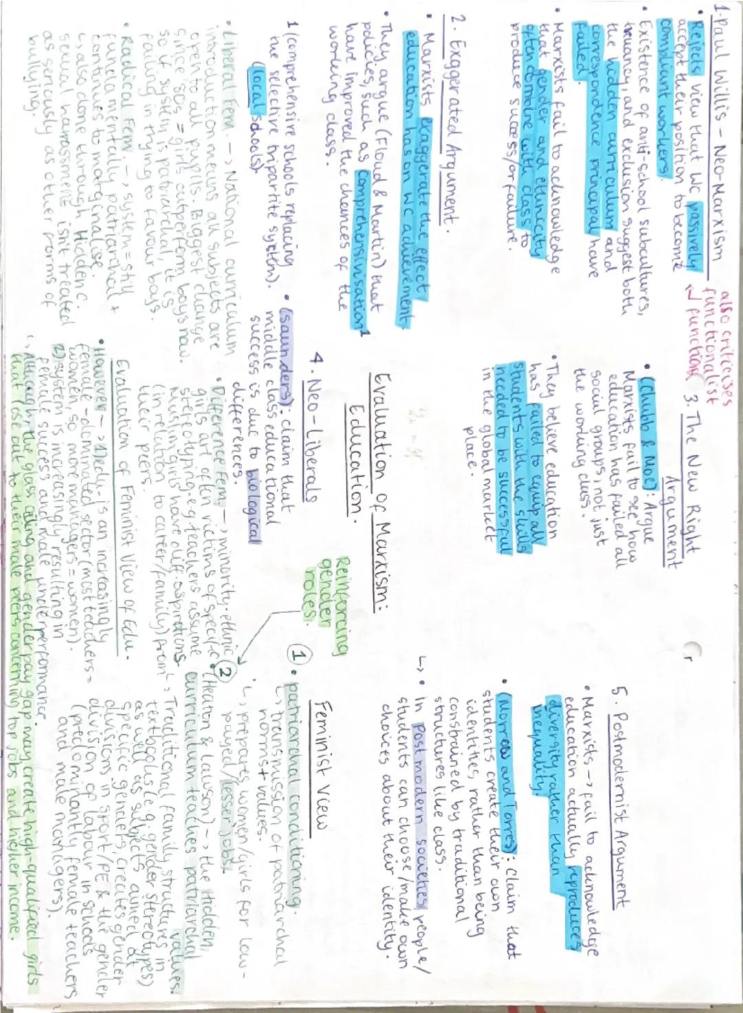 New Right: View of Education
• Similar beliefs to Functionalists.
Believe the state takes too much
of a role
Believe free market policies
wo
