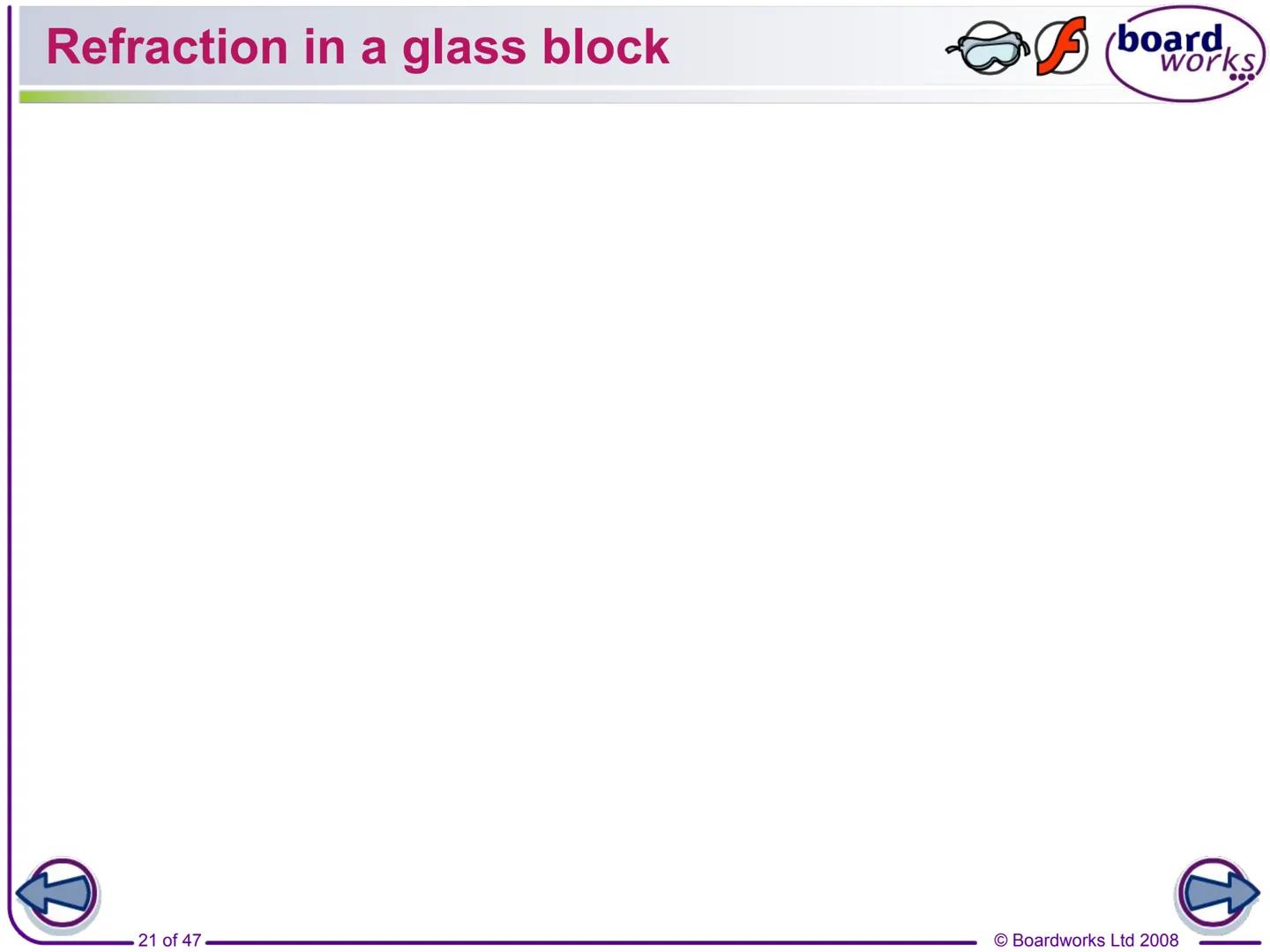 F
FLASH
ENABLED
KS3 Science
Light
Indicates a Flash activity.
Indicates a virtual experiment.
1 of 47
board,
works
Indicates an accompanying